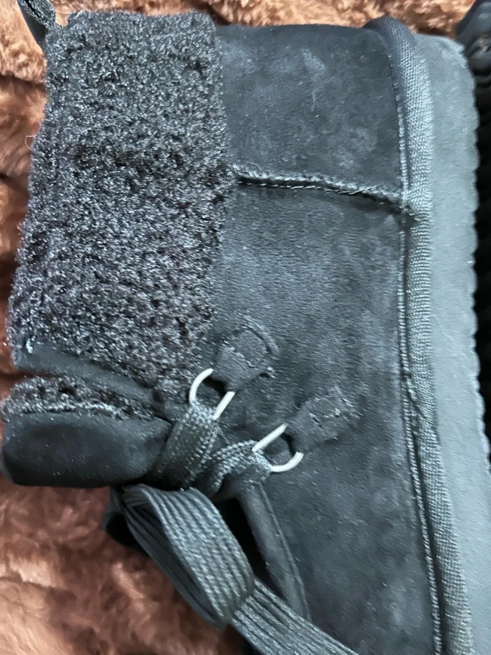 Very G Cozy Black Suede Lace-Up Booties-Size-9.5-NWOT - Picture 8 of 11